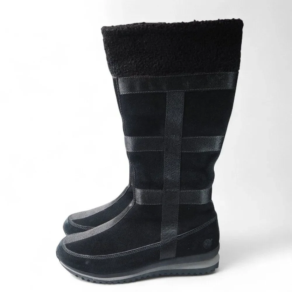 Timberland Tall Suede Vintage‎ Winter Boots Black 64691 Women's 9.5M